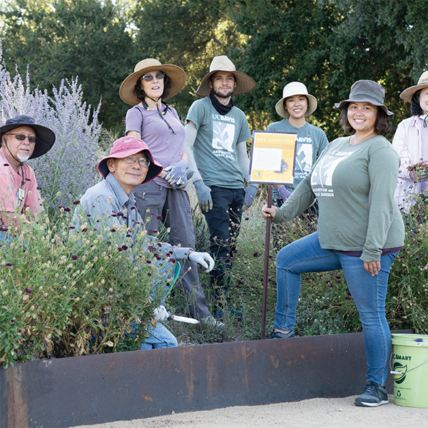 "A group of volunteers at the UC Davis Arboretum and Public Garden"