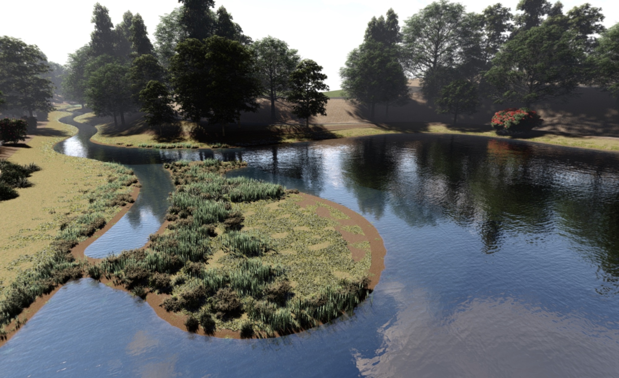 Rendering of Arboretum waterway