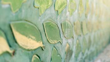 close-up of leaf tiles