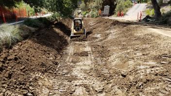 Construction at the Arboretum Waterway