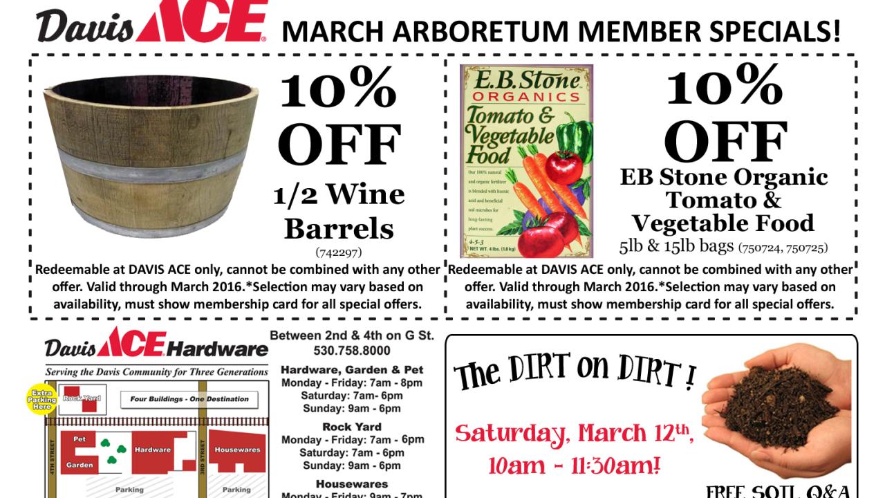 Davis Ace March specials