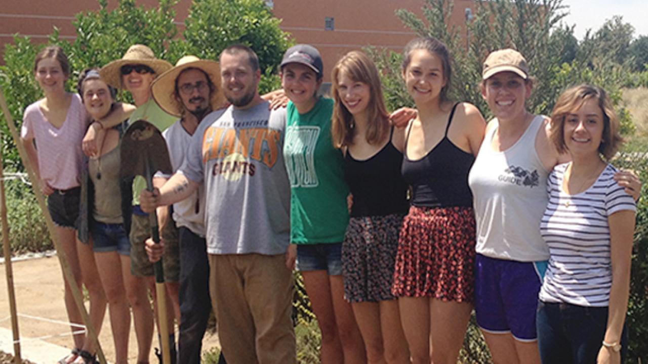 Edible landscape interns pilot campus gleaning projects