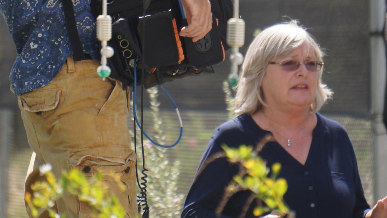 Ellen Zagory, director of public horticulture is interviewed for a Cascadian Farms promotional video about the importance of bees. Ellen Zagory, director of public horticulture for the UC Davis Arboretum and Public Garden, being interviewed for a Cascadian Farms promotional video about the importance of bees.