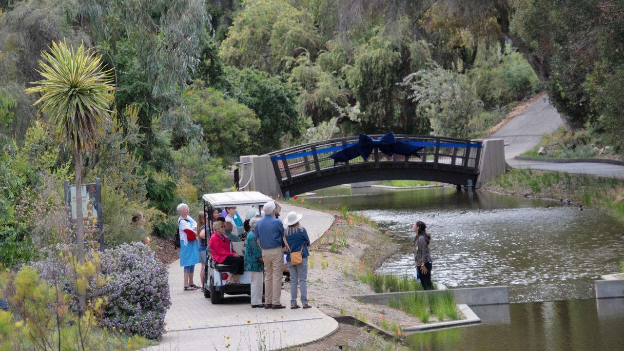 Image of a tour of the UC Davis Arboretum.
