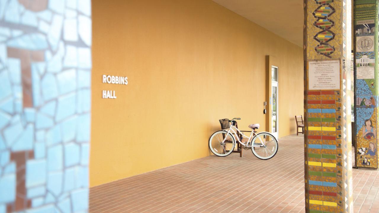Photograph of Robbins Hall on the UC Davis campus