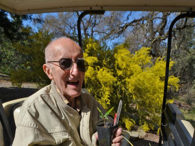 Image of Dr. Eric E. Conn in the UC Davis Arboretum and Public Garden Acacia Grove.