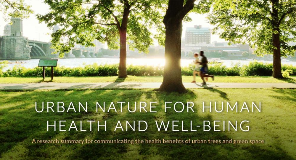 Image from USDA report cover on urban nature for human health and well-being.