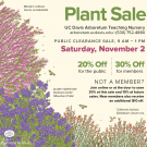 Image of ad for clearance plant sale.