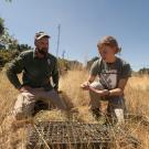 Miles DePrato and Mara Feldman working in the Putah Creek Riparian Reserve