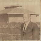 Image of Fred Wyatt in front of Wyatt Pavilion